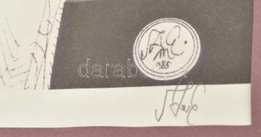 Szász Endre (1926-2003): Nő. Print, papír, jelzett, üvegezett keretben. 38x25 cm