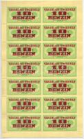 1975. Vásárlási engedély - 10T Benzin (14x) bélyeg, teljes ív T:I-,II