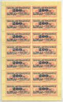 1975. Vásárlási engedély - 200kg Gázolaj (vagy Tűzelőolaj) (14x) bélyeg, teljes ív T:I-,II