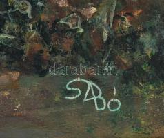 Szabó jelzéssel: Erdei vándor. Olaj, vászon. Dekoratív fakeretben. 53x90 cm