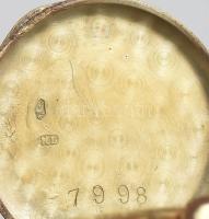 Arany (Au/14k) tokos és szíjas karóra, nem működik, jelzett, dobozzal, bruttó: 16,4g