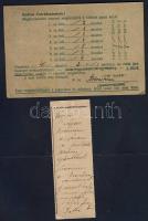 1938 Cserkész-képeslap megrendelő lap BOzó Gyula grafikusnak elküldve + befizetési utalvány + befize...