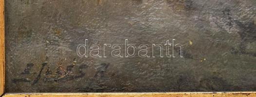 Edvi Illés Aladár (1870-1958): Vízparti táj. Olaj, vászon. Jelzett. Dekoratív, fakeretben. 27x37 cm