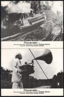 cca 1982 ,,Fitzcarraldo" című NSZK film jelenetei és szereplői, 10 db produkciós filmfotó, nyomdatechnikai eljárással sokszorosítva, kartonlapon, egyoldalas nyomással, a használatból eredő - esetleges - kisebb hibákkal, 18x24 cm