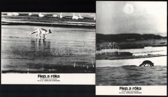 cca 1978 ,,Flep, a róka" című japán természetfilm jelenetei és szereplői, 8 db produkciós filmf...