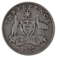 Ausztrália 1922. 3p Ag "V. György" T:2-,3 patina
Australia 1922. 3 Pence Ag "George ...