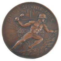~1950. Határőr Sportversenyek kétoldalas bronz díjérem (48mm) T:2