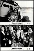 cca 1986 ,,Lavardin felügyelő című francia krimi jelenetei és szereplői, 5 db vintage produkciós filmfotó, ezüst zselatinos fotópapíron, a használatból eredő - esetleges - kisebb hibákkal, 18x24 cm