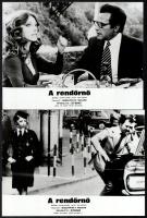 cca 1974 ,,A rendőrnő című olasz filmvígjáték jelenetei és szereplői, 13 db vintage produkciós filmfotó, ezüst zselatinos fotópapíron, a használatból eredő - esetleges - kisebb hibákkal, 18x24 cm
