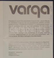 Varga Győző grafikus aláírása kiállítási meghívón