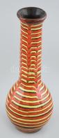 Retró kerámia váza, jelzés nélkül, hibátlan, m: 16 cm