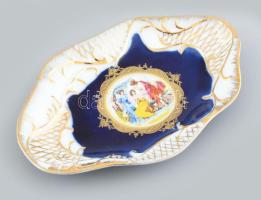 Thun porcelán tálka, jelzett, hibátlan, 9,5x14,5 cm