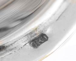 Ezüst(Ag) madármintás ékszertartó tálka, jelzett, 12×9 cm, nettó: 29,1 g