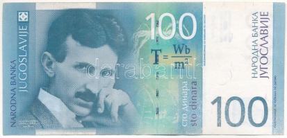 Jugoszlávia 2000. 100D "AE 3089710" T:III 
Yugoslavia 2000. 100 Dinara "AE 3089710&q...