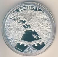 DN "Budapest nevezetességei-Budai Várpalota" Ag emlékérem 31,104g (1oz) T:PP Díszdobozban,...