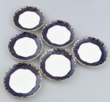 Zsolnay Pompadour mintás 5 személyes mokkás készlet, jelzett, minimális kopásokkal