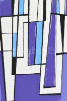 Frank Magda (1914-1997): Geometrikus kompozíció. Szitanyomat, papír, jelzett, 40×27 cm / screenprint...