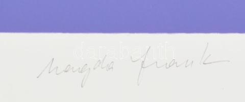 Frank Magda (1914-1997): Geometrikus kompozíció. Szitanyomat, papír, jelzett, 40×27 cm / screenprint...