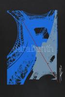 Hervé, Rodolf (1957-2000): Eiffel-torony. Szitanyomat, papír, jelzett, ca. 31x21 cm.