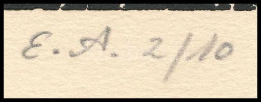 Joseph Kádár (1936-2019): Dualista kompozíció. Szitanyomat, papír, jelzett, művészpéldány E.A. 2/10 ...