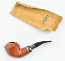 Szabó Cooperation pipa, ezüst (Ag) gyűrűvel, jelzett, szép állapotban, még nem használták. h: 14,5 c...