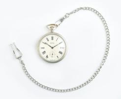 Molnia zsebóra, másodpercmutatóval, óralánccal, működik, d: 50 mm