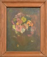 Imreh Zsigmond (1900-1965): Csendélet virágokkal. Pasztell, papír, jelzett, üvegezett fakeretben, 42×32 cm