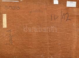 D. Borbély Gizella (1920-1994): Csendélet. Olaj, farost, jelezve balra lent, hátoldalán autográf fel...