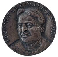 1967. Soltz Vilmos 1833-1901 / Országos Magyar Bányászati és Kohászati Egyesület ezüstpatinázott bronz emlékérem (70mm) T:1