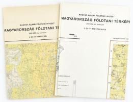 1963, 1976 Debrecen, Mátészalka földtani térképe, 1:200 000, 2 db