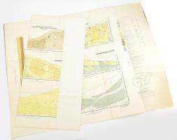 1973 Nyergesújfalu-Tátisziget földtani és észlelési térképe, 1:10 000, 2 db
