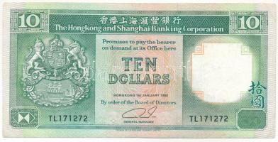 Kína / Hongkong 1992. 10D TL 171272 T:III  China / Hong Kong 1992. 10 Dollars TL 171272 C:F  Krause P#191c