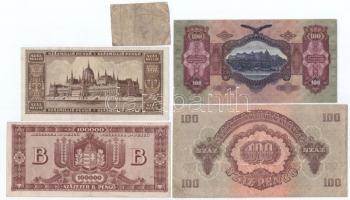 5db-os vegyes, nagyrészt pengő bankjegy tétel, közte Ausztria 1860. 10Kr "D" T:II-IV az eg...