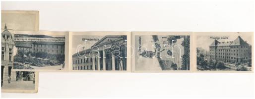 Szekszárd, városháza. Leporellolap 8 mini képpel (ragasztónyom / gluemark)