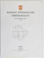 1986 Budapest építésföldtani térképsorozata, geomorfológiai térkép, 1: 20 000, 9 db
