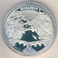 DN "Budapest nevezetességei-Szent Gellért szobor" Ag emlékérem 31,104g (1oz) T:PP Díszdobo...