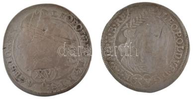 Ausztria 1660. 15kr Ag "I. Lipót" Bécs (6,22g) + 1696. 15kr Ag "I. Lipót" Bécs (...