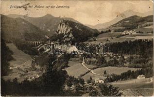 1909 Breitenstein, Ausblick auf den Semmering (fl)