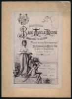 1897 Fiume, Lilienbergi Báró Abele Rezső miniszteri tanácsosnak üdvözlet, keményhátú fotó, 15,5×10,5 cm