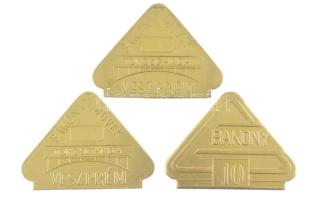 ~1980. 3xklf "Bakony Művek Törzsgárda Veszprém" 5, 10, 15 éves Cu-Zn emlékérem (45x61mm) T...