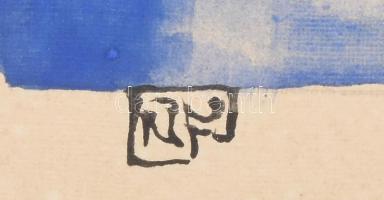 NF (?) jelzéssel: Moulin Rouge erotikus plakátterv. Akvarell, papír, sérült. Lapméret: 85x50 cm