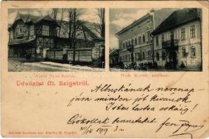 1899 (Vorläufer) Máramarossziget, Sighetu Marmatiei; Városi nyári színház, Prielle Kornélia színésznő szülőháza. Kaufman Ábrahám kiadása / summer theatre, Hungarian actress birthplace (EK)