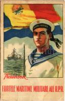 ~1950 Traiasca - Fortele Maritime Militare Ale R.P.R. / Mariner of the Romanian Navy (tear)