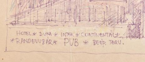 cca 1970-1980 Székely László (1932-) díszlettervező tervei, rajzai, grafikái össz. 8 db, többek közt...