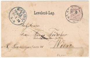 1899 (Vorläufer) Arad, Szabadság tér, Vértanú szobor, Hubert és Farber Lajos üzlete. Bloch H. kiadás...