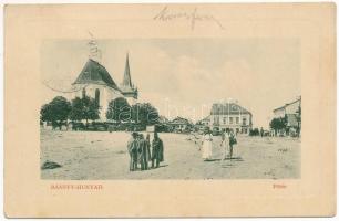 1915 Bánffyhunyad, Huedin; Fő tér, templom. W.L. Bp. 7085. 1910-13. 1098. / main square, church (EK)