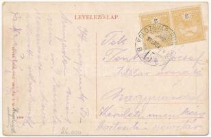 1915 Bánffyhunyad, Huedin; Fő tér, templom. W.L. Bp. 7085. 1910-13. 1098. / main square, church (EK)