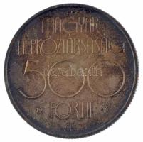 1987. 500Ft Ag "Nyári Olimpia - Szöul 1988" dísztokban T:1 patina 
Adamo EM99