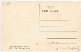 Bánffyhunyad, Huedin; Király utca, Népbank / Strada Traian, Banca Poporala / street, bank