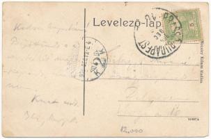 1906 Bánffyhunyad, Huedin; mozaik. Mocsáry Kálmán kiadása / mosaic (fa) + "BRASSÓ-BUDAPEST 15.&...